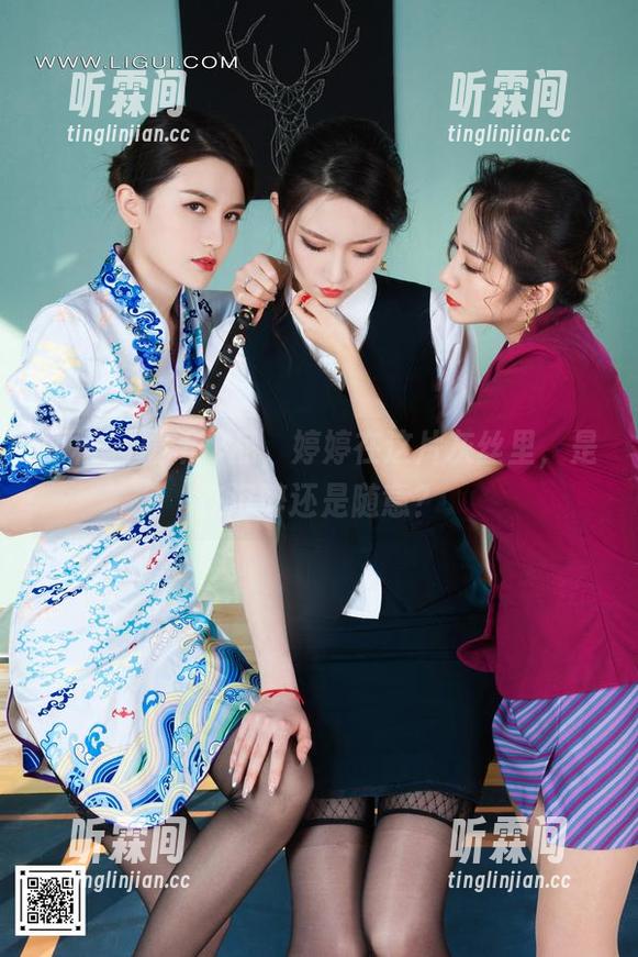 丽柜-婷婷 丽柜 - 最新作品,婷婷在这片灰丝里,是在沉醉还是随意?